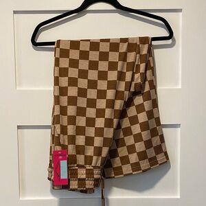 Brown Checkered Lounge Pants